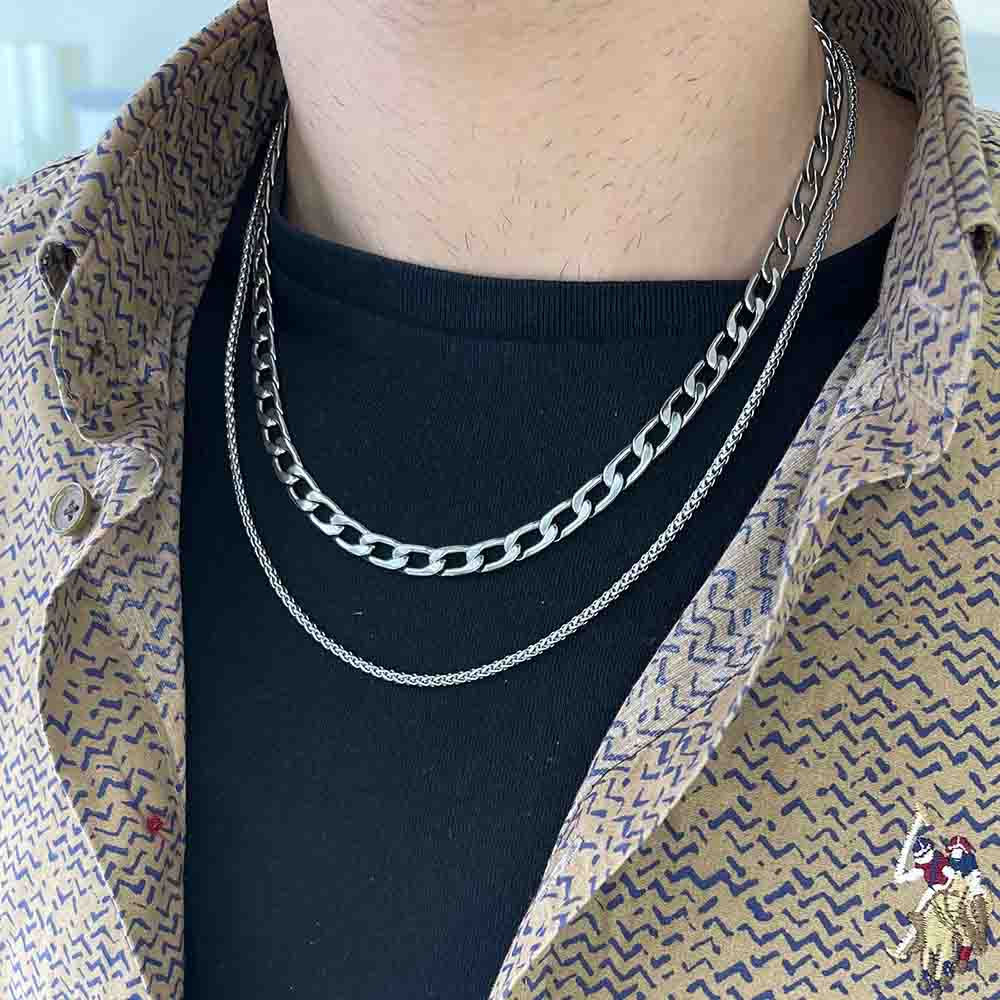 Genova Chain Silver 3MM Αλυσίδα λαιμού από ανοξείδωτο ατσάλι 316L